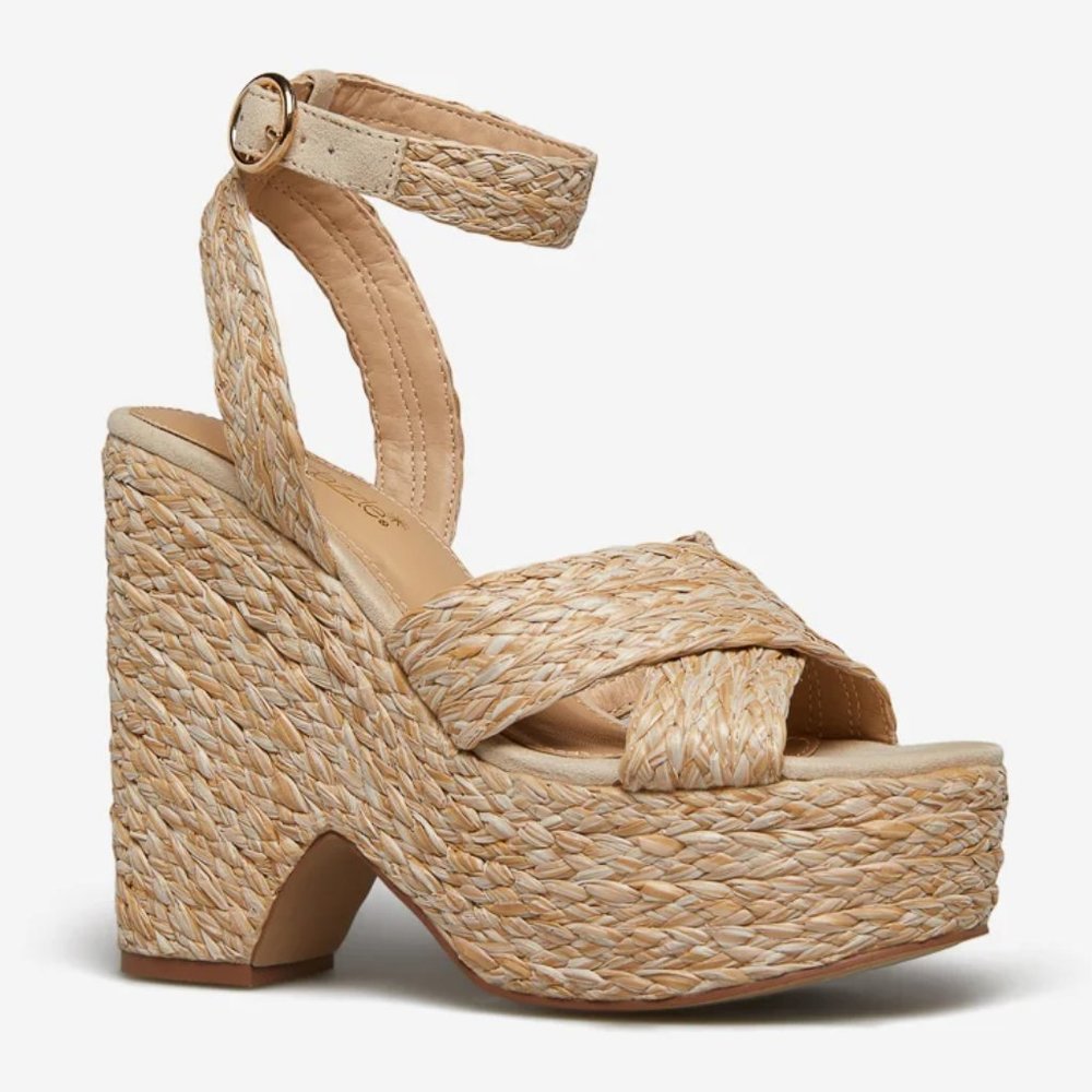 NEW IN BOX - Mia Wedge Sandal Natural